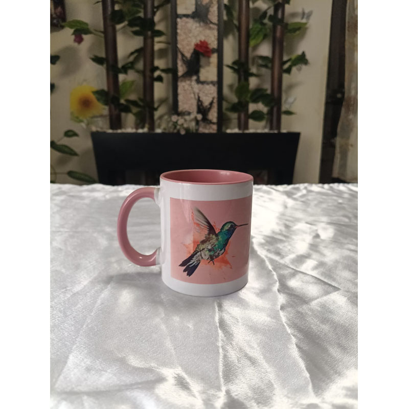 Taza Blanca con oreja de color sublimada